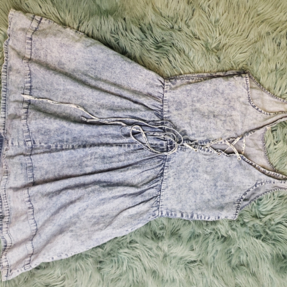 Acid Denim Wash Dress